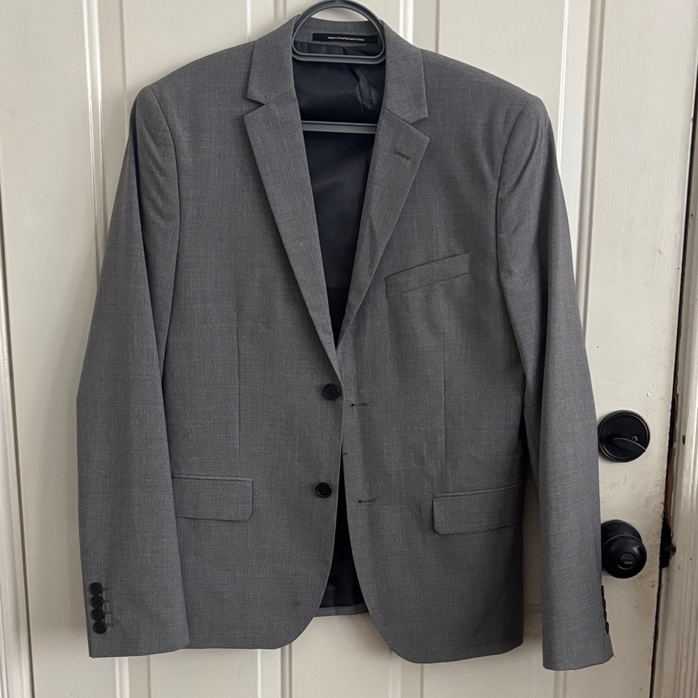 H&M Light Gray Men's Blazer/Suit Jacket